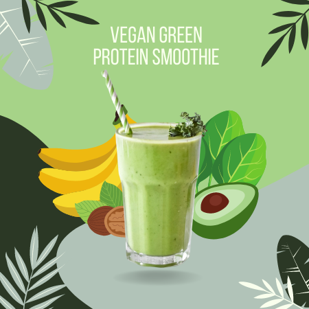 vegan green protein smoothie