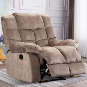 ANZ HOME Single Recliner Chairs for Living Room Overstuffed Breathable Fabric Reclining Chair Manual Sofas