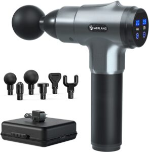 Muscle Massage Gun, Portable Handheld Percussion Massager Gun with 6 Massage Heads