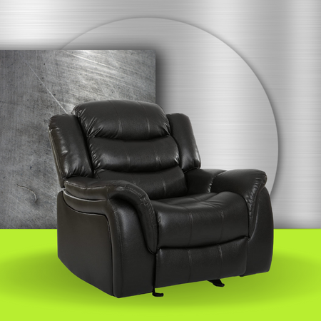 Great Deal Furniture Merit Black Leather Recliner