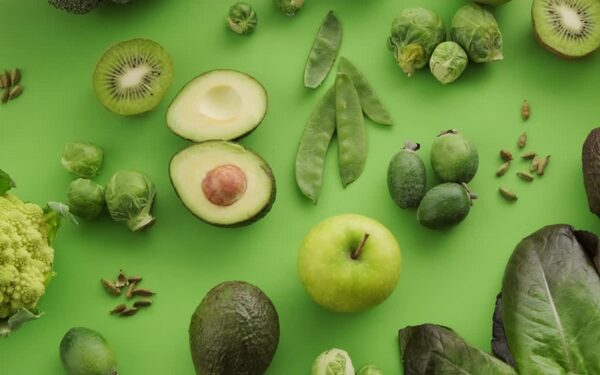 green fruits and vegetables