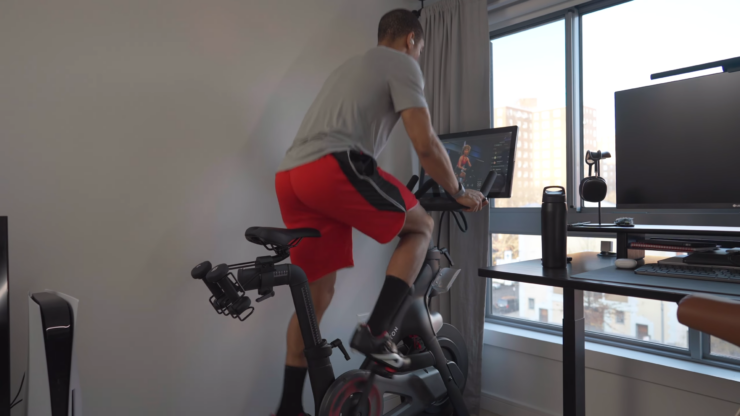 heavy man exercise bike