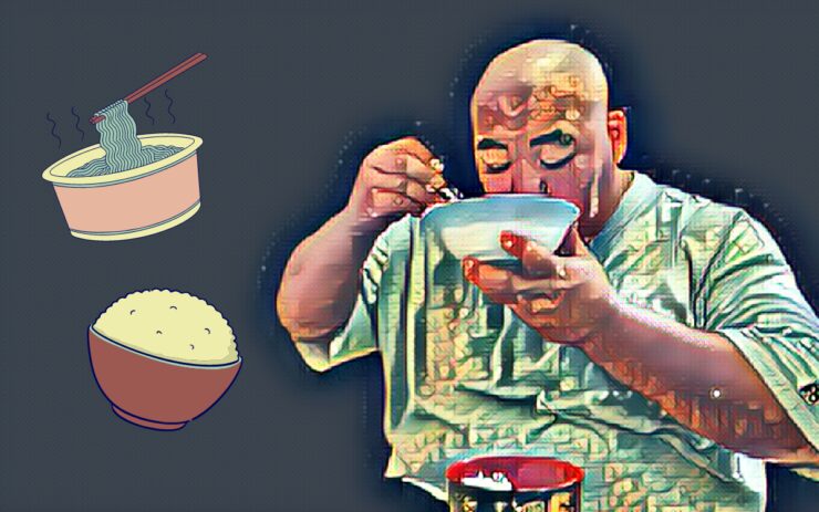 Rice and Noodles Sumo Wrestlers